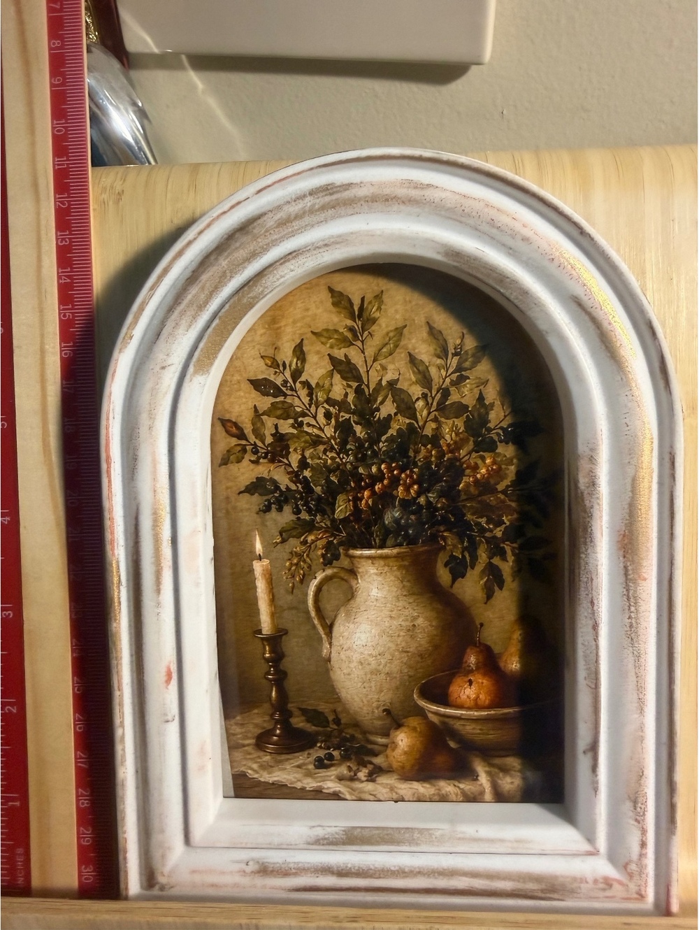 NWT 5x7 Vintage inspired Fall Pumpkin Wall or Desk Decor